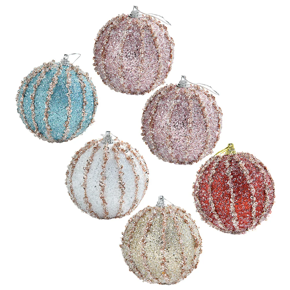 6 Pcs Christmas Decoration Ball Ornaments for Home Tree Decorations Hanging Balls Foam Unique Craft
6 Pcs Christmas Decoration Ball Ornaments for Home Tree Decorations Hanging Balls Foam Unique Craft