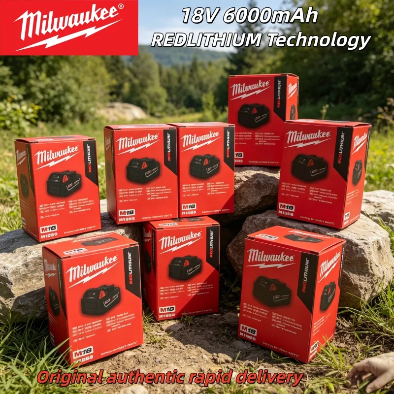 Milwaukee Original M18 6000mAh18V Battery,M18B6 M18B5 Suitable for Milwaukee Power Tools Rechargeable Lithium Battery
Milwaukee Original M18 6000mAh18V Battery,M18B6 M18B5 Suitable for Milwaukee Power Tools Rechargeable Lithium Battery