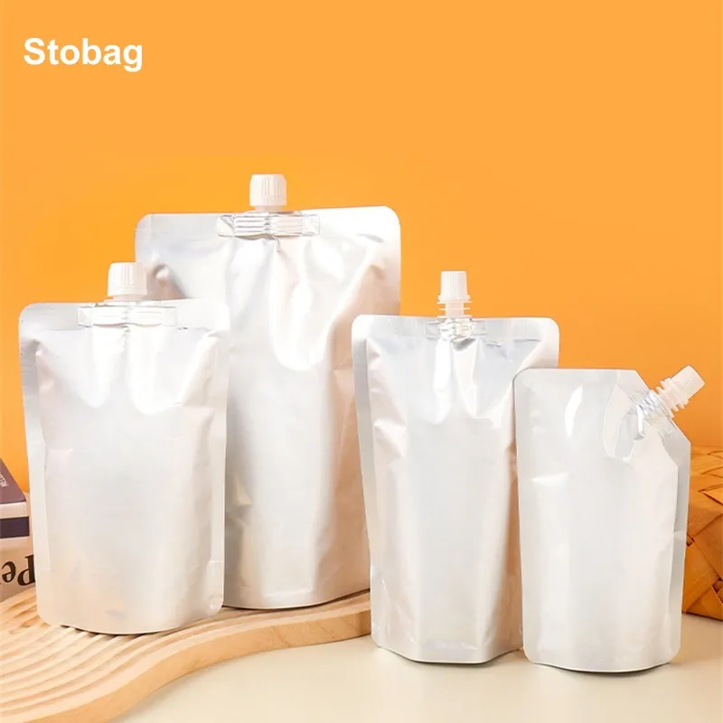 StoBag 100pcs Wholesale Aluminum Foil Liquid Bags Nozzle Drinking Packaging Milk Juice Beverage Sealed Storage Reusable Pouches
StoBag 100pcs Wholesale Aluminum Foil Liquid Bags Nozzle Drinking Packaging Milk Juice Beverage Sealed Storage Reusable Pouches