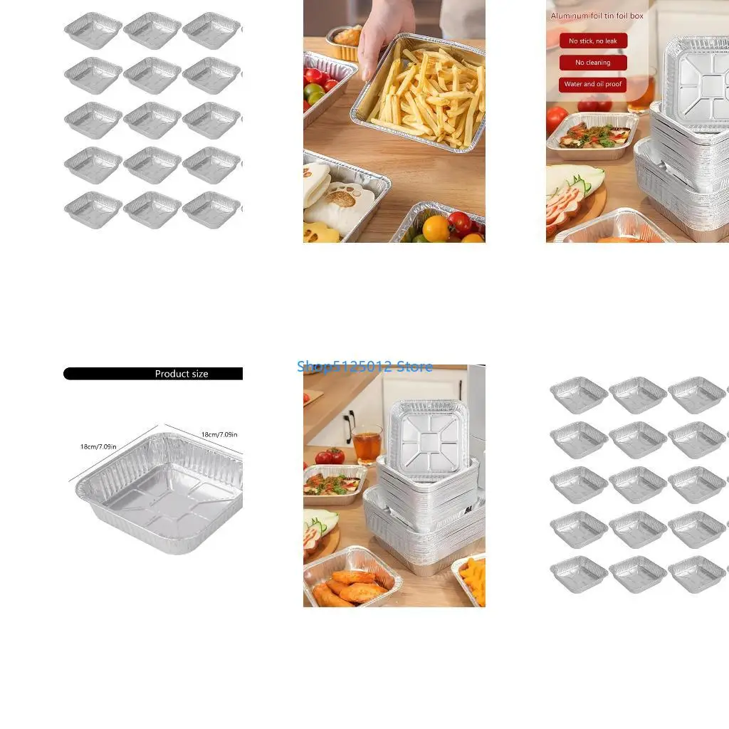 G8TC 20pcs Aluminum Foil Trays for Baking and Cooking Practical Air Fryers Liners
G8TC 20pcs Aluminum Foil Trays for Baking and Cooking Practical Air Fryers Liners
