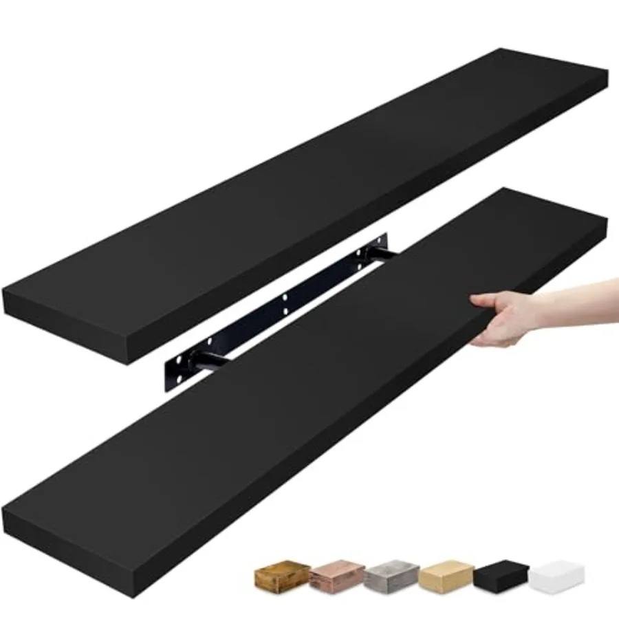 Floating Shelves for Wall - 35 Inch Long Bathroom Shelves, Wall Decor for Bedroom, Kitchen, Living Room and Book Storage - Moun
Floating Shelves for Wall - 35 Inch Long Bathroom Shelves, Wall Decor for Bedroom, Kitchen, Living Room and Book Storage - Moun