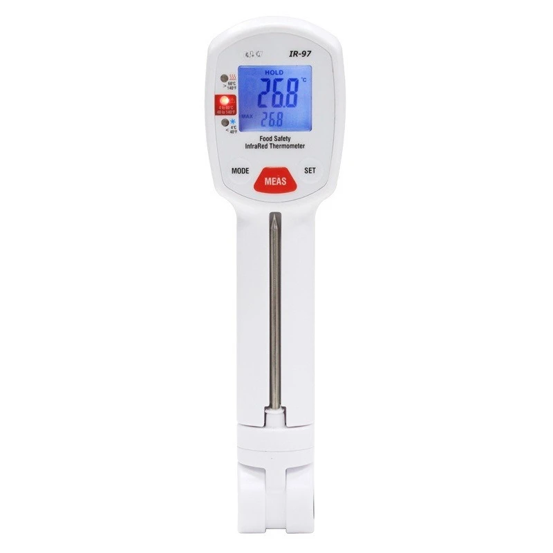 2-in-1 infrared thermometer IR-97/98 electron probe inserted into food internal thermometer
2-in-1 infrared thermometer IR-97/98 electron probe inserted into food internal thermometer