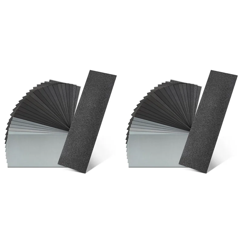Ассортимент наждачной бумаги, 48 шт., листы наждачной бумаги для влажной и сухой уборки, карбидная шлифовальная бумага с зернистостью от 120 до 3000 
Ассортимент наждачной бумаги, 48 шт., листы наждачной бумаги для влажной и сухой уборки, карбидная шлифовальная бумага с зернистостью от 120 до 3000