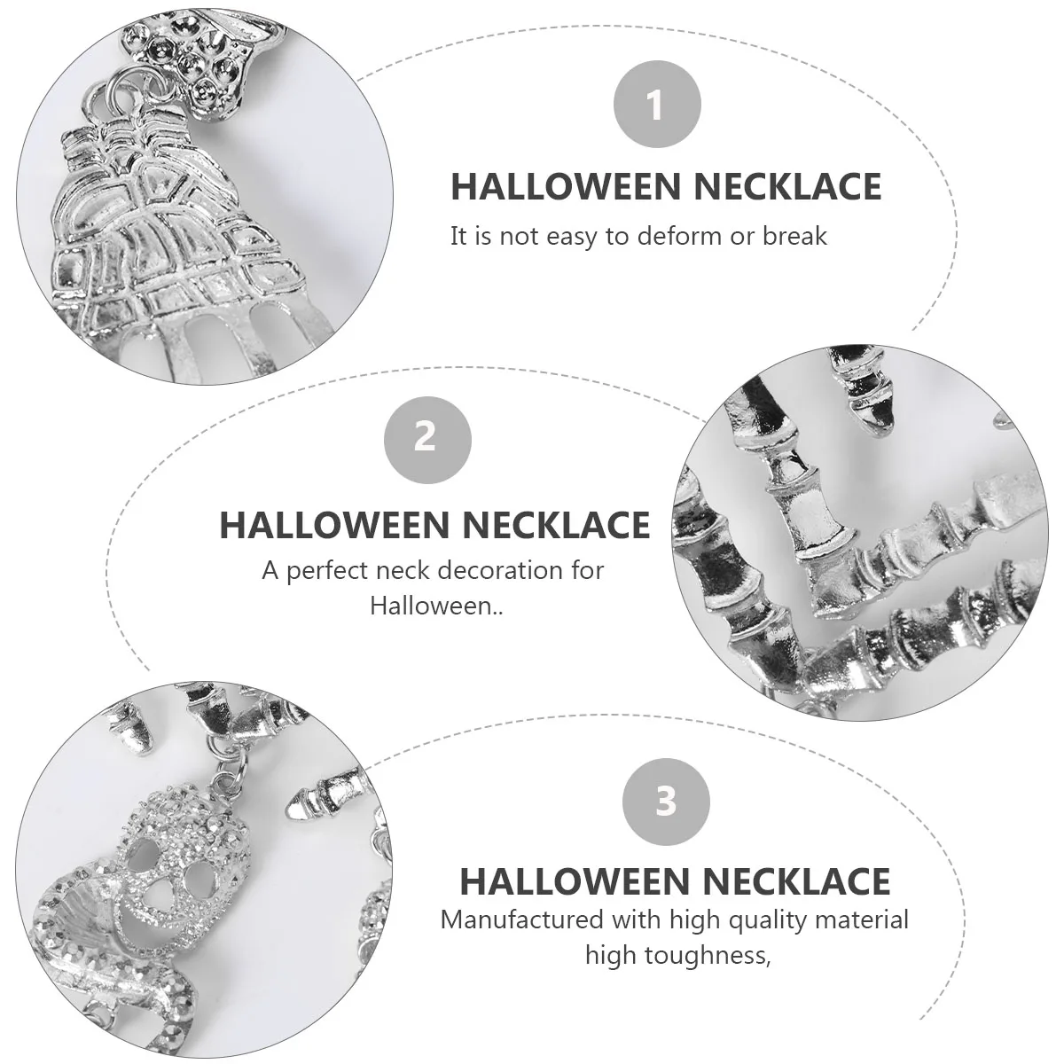 Skull Necklace Jewelry Halloween Chains Choker Necklaces for Women Accessory Bone Decoration Ornaments Women's 
Skull Necklace Jewelry Halloween Chains Choker Necklaces for Women Accessory Bone Decoration Ornaments Women's