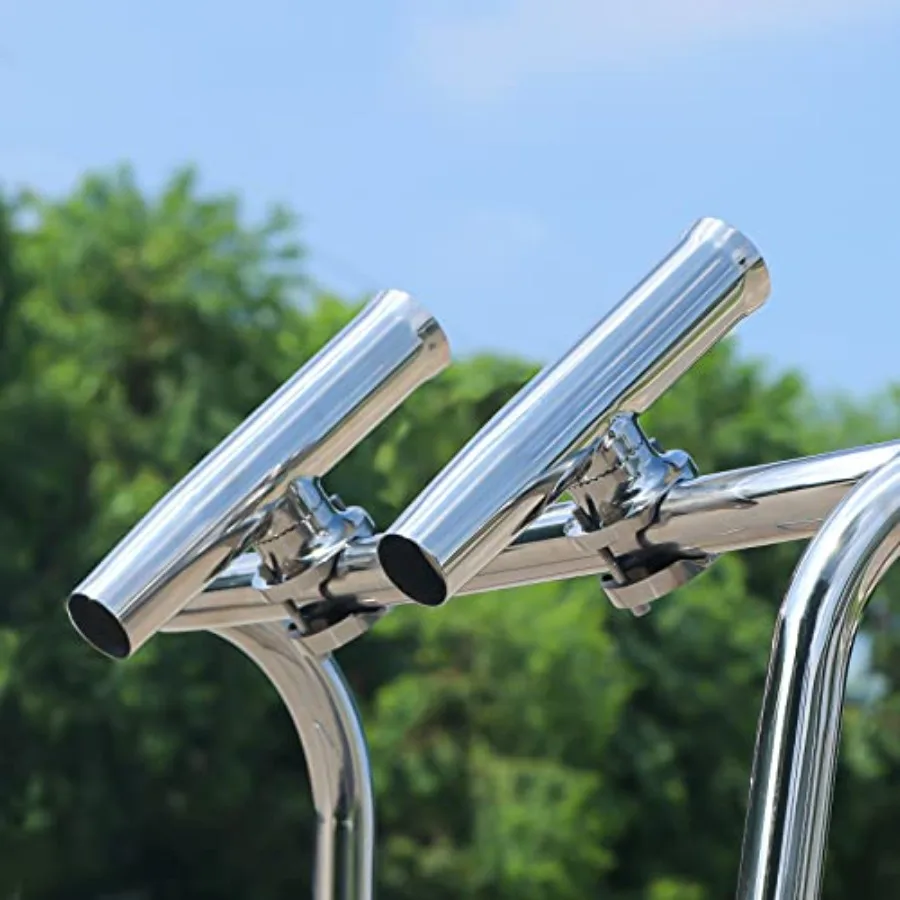 2X 316 Stainless Tournament Style Boat Fishing Holder Clamp on Fishing Rod Holder for Boat 1-1/4" to 2" Rail Gimbal Pin at Bott
2X 316 Stainless Tournament Style Boat Fishing Holder Clamp on Fishing Rod Holder for Boat 1-1/4" to 2" Rail Gimbal Pin at Bott