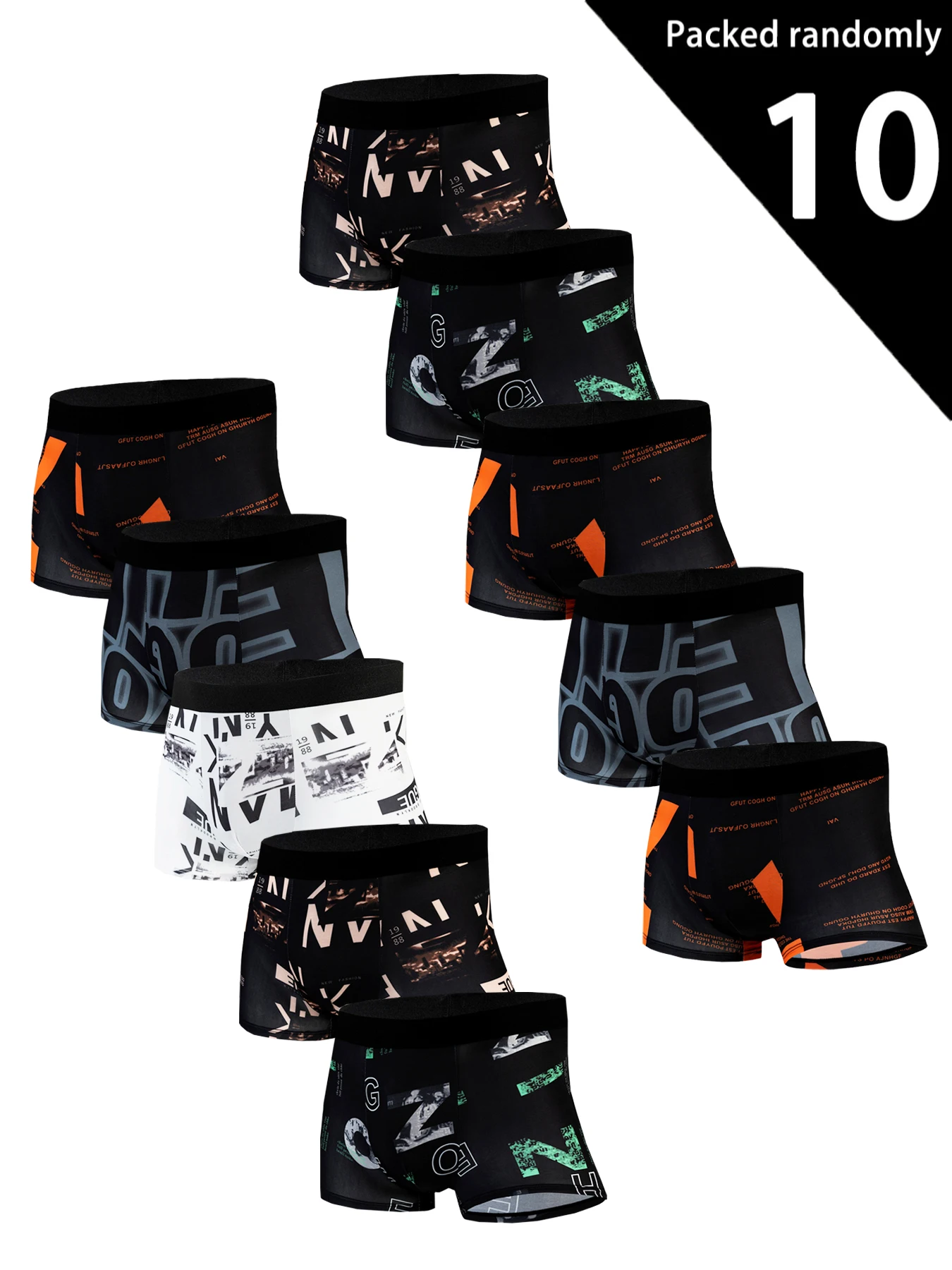 10 pieces of men's boxers random pattern trend ice silk thin underwear men's ice silk boxers random pattern hair
10 pieces of men's boxers random pattern trend ice silk thin underwear men's ice silk boxers random pattern hair