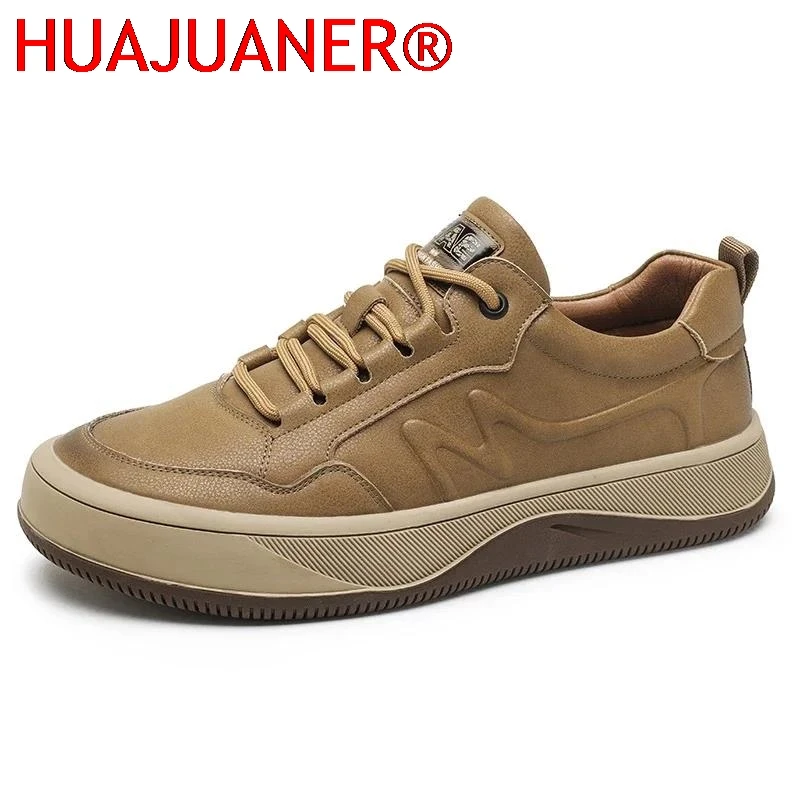 High Quality Men Leather Casual Shoes Luxury Brand Fashion Flat Designer Sneakers Handmade Lace-Up Flats All-match Skate Shoes
High Quality Men Leather Casual Shoes Luxury Brand Fashion Flat Designer Sneakers Handmade Lace-Up Flats All-match Skate Shoes