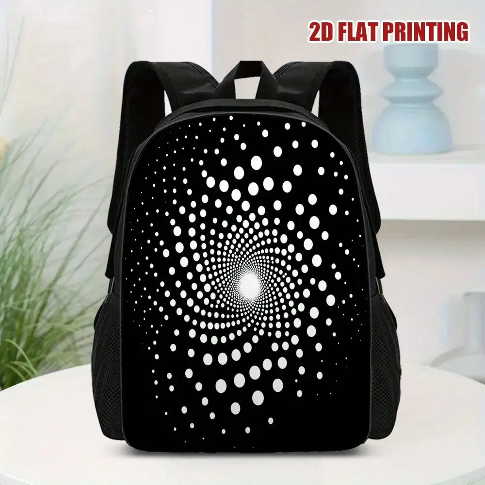 1 Spiral Dot Pattern Backpack | Fashionable Large Capacity, Very Suitable For Office, Weekend Trips, And Daily Carry, Lightweight, Zipper Closure, Lined, Adjustable Shoulder Strap
1 Spiral Dot Pattern Backpack | Fashionable Large Capacity, Very Suitable For Office, Weekend Trips, And Daily Carry, Lightweight, Zipper Closure, Lined, Adjustable Shoulder Strap