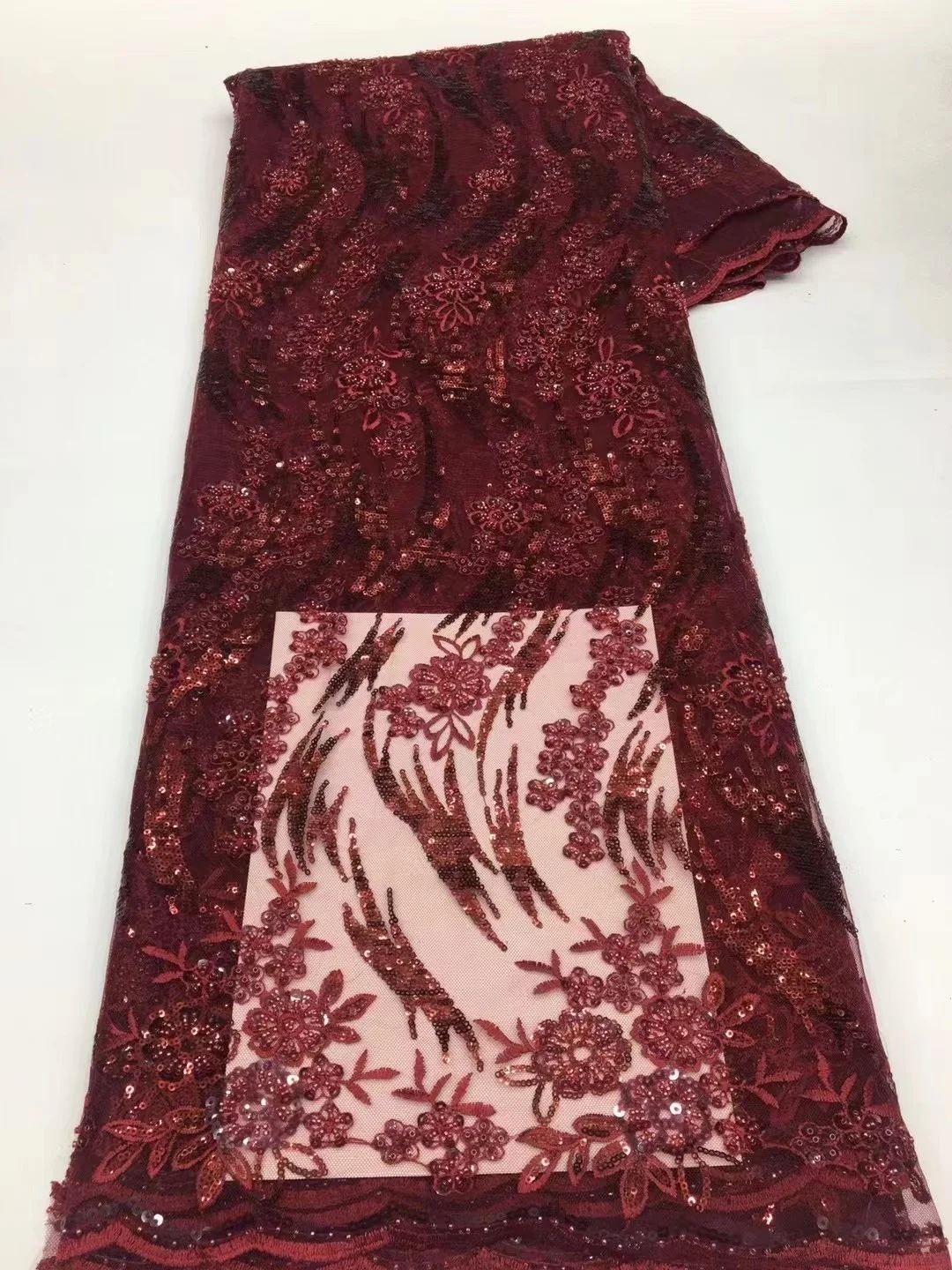High Quality African Lace Fabric With Sequins Beads Nigerian Mesh Laces French Tulle Lace For Wedding Party Dresses Material
High Quality African Lace Fabric With Sequins Beads Nigerian Mesh Laces French Tulle Lace For Wedding Party Dresses Material