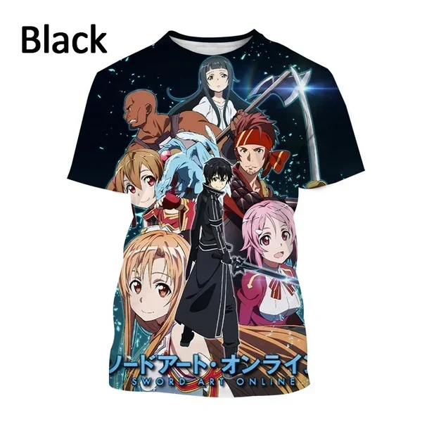 Summer Fashion Casual Round Neck Short Sleeve Anime Sword Art Online 3D Printing T-shirt Hip Hop Street Style Harajuku T-Shirt
Summer Fashion Casual Round Neck Short Sleeve Anime Sword Art Online 3D Printing T-shirt Hip Hop Street Style Harajuku T-Shirt