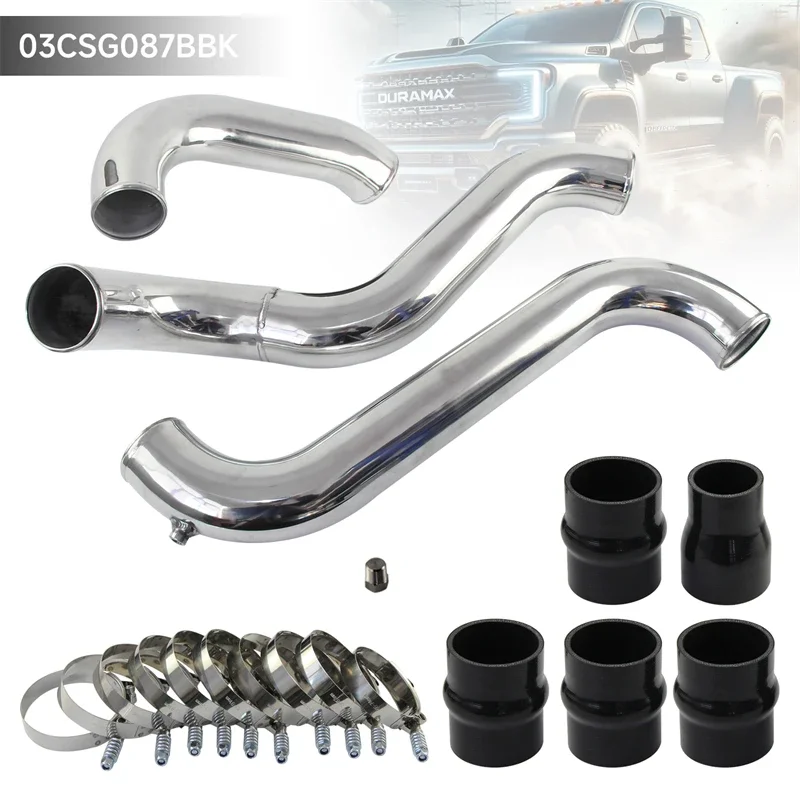 Intercooler Pipe &Boot Hose Clamp Kit For 2011-2016 GMC CHEVY 6.6L LML V8 Duramax Aluminum Silver/Black
Intercooler Pipe &Boot Hose Clamp Kit For 2011-2016 GMC CHEVY 6.6L LML V8 Duramax Aluminum Silver/Black