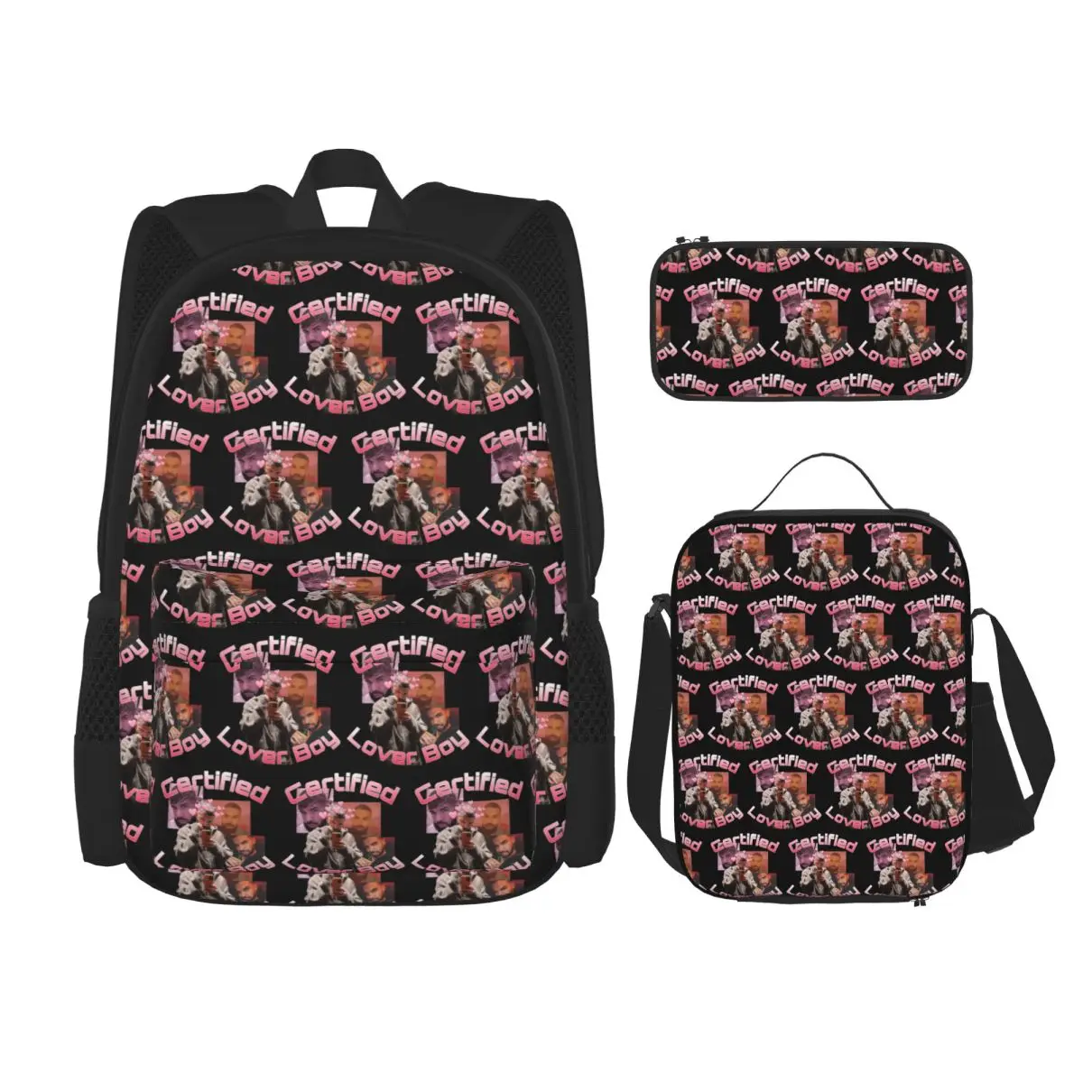 Certified Lover Boy BBL Drake Backpacks Boys Girls Bookbag Children School Bags Kids Rucksack Lunch Bag Pen Bag Three-Piece Set
Certified Lover Boy BBL Drake Backpacks Boys Girls Bookbag Children School Bags Kids Rucksack Lunch Bag Pen Bag Three-Piece Set