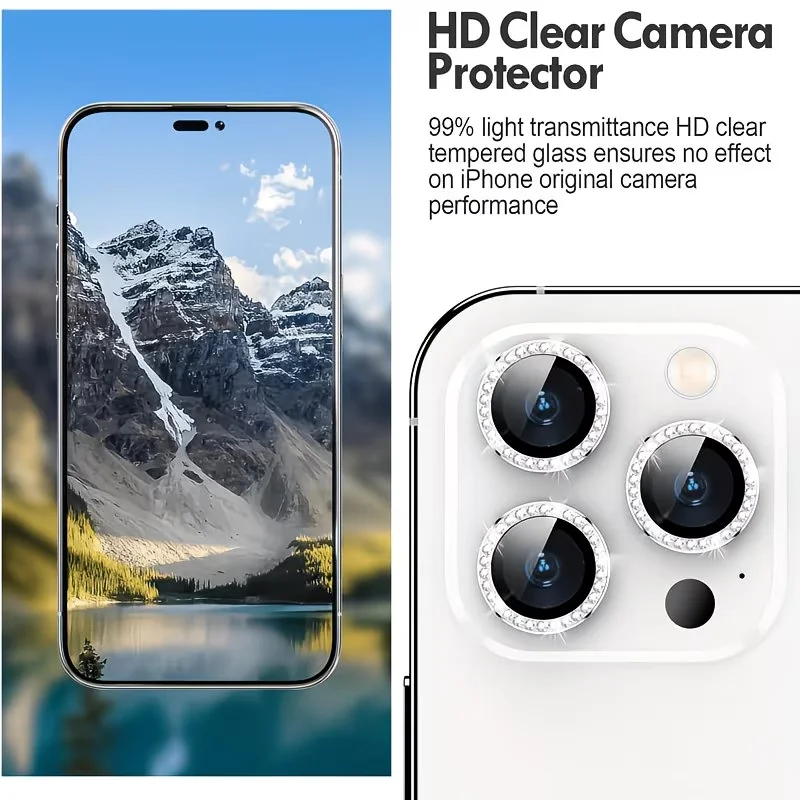 1Set Camera Lens Protector Silver Aluminum AR HD 9H Tempered Glass Metal Ring Case Friendly for iPhone 17 16 15 14 13 11 Pro Max 1Set Camera Lens Protector Silver Aluminum AR HD 9H Tempered Glass Metal Ring Case Friendly for iPhone 17 16 15 14 13 11 Pro Max
