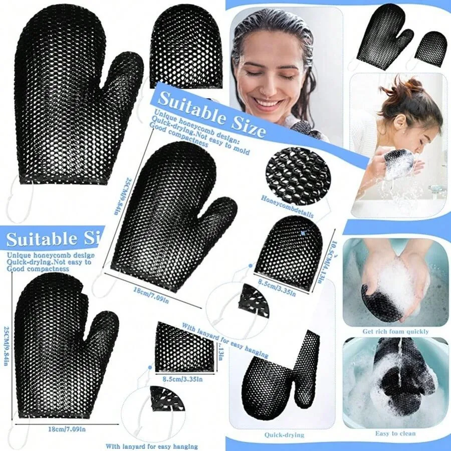 2 Pcs Honeycomb Exfoliating Glove Set Exfoliating Bath Mitt Honeycomb Face And Body Scrubber Shower Mitt Sponges For Cleaning B
2 Pcs Honeycomb Exfoliating Glove Set Exfoliating Bath Mitt Honeycomb Face And Body Scrubber Shower Mitt Sponges For Cleaning B