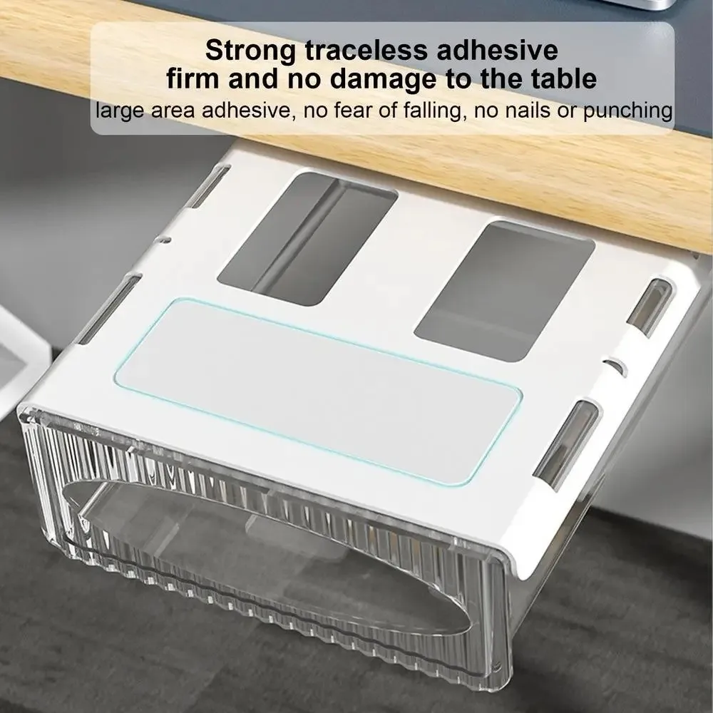 Large Capacity Under Desk Drawer Self Adhesive Transparent Pull Out Storage Box Non-Drilling Hanging Cabinet Storage Drawer
Large Capacity Under Desk Drawer Self Adhesive Transparent Pull Out Storage Box Non-Drilling Hanging Cabinet Storage Drawer