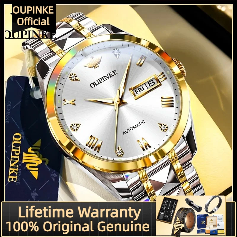 OUPINKE 3171 Business Dress Men's Watch Automatic Mechanical Movement Automatic Date Roman Diamond Dial Man Wristwatch
OUPINKE 3171 Business Dress Men's Watch Automatic Mechanical Movement Automatic Date Roman Diamond Dial Man Wristwatch