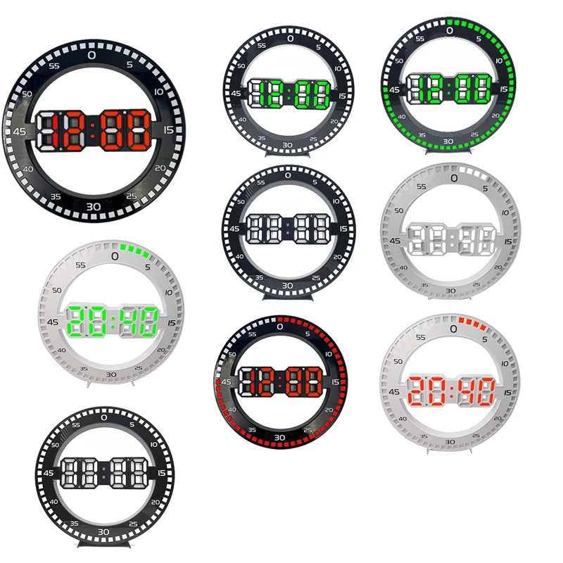 3D LED Portable Wall Clock Electronic Clock Portable Screen Easy To Use Without Jumping Seconds,Black & White
3D LED Portable Wall Clock Electronic Clock Portable Screen Easy To Use Without Jumping Seconds,Black & White