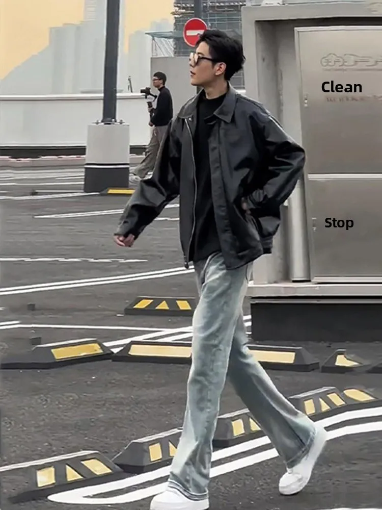 American Sle Cleanfit Leather Jaet Men's Spring Autumn High Sensation Motorcycle Jaet Boys Haome Cool Autumn Winter ...
American Sle Cleanfit Leather Jaet Men's Spring Autumn High Sensation Motorcycle Jaet Boys Haome Cool Autumn Winter ...