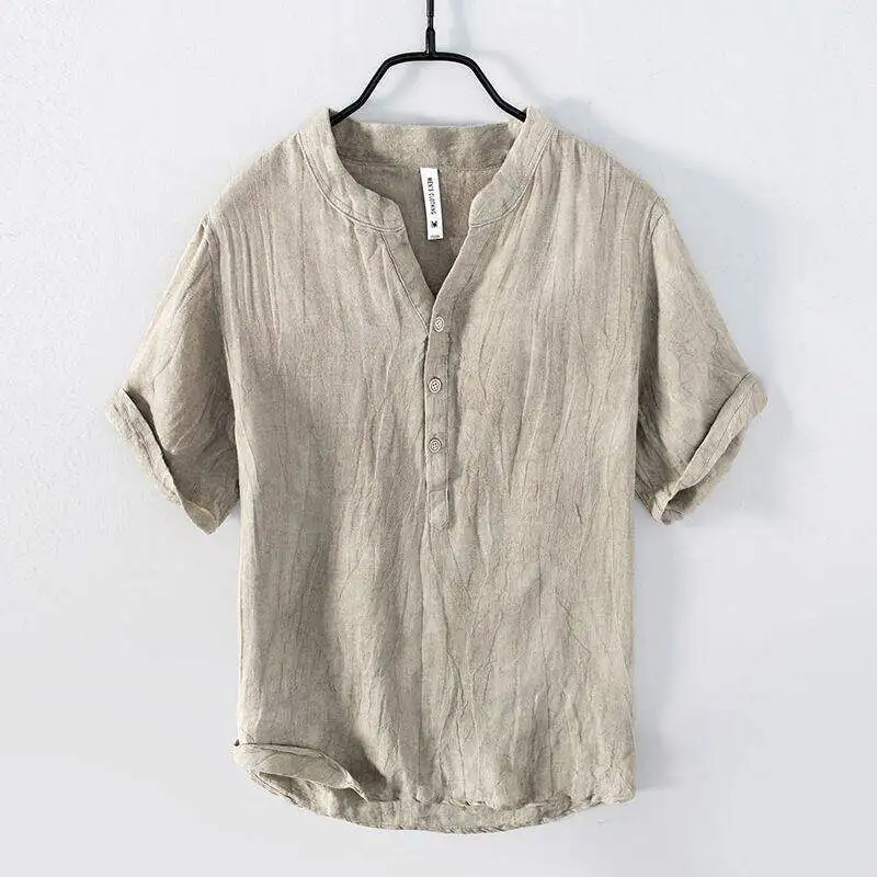 Casual Linen Short Sleeve T-Shirt Men's Summer Vintage V Collar Shirt Breathable Faded Design Standard Fit Inner Wear
Casual Linen Short Sleeve T-Shirt Men's Summer Vintage V Collar Shirt Breathable Faded Design Standard Fit Inner Wear