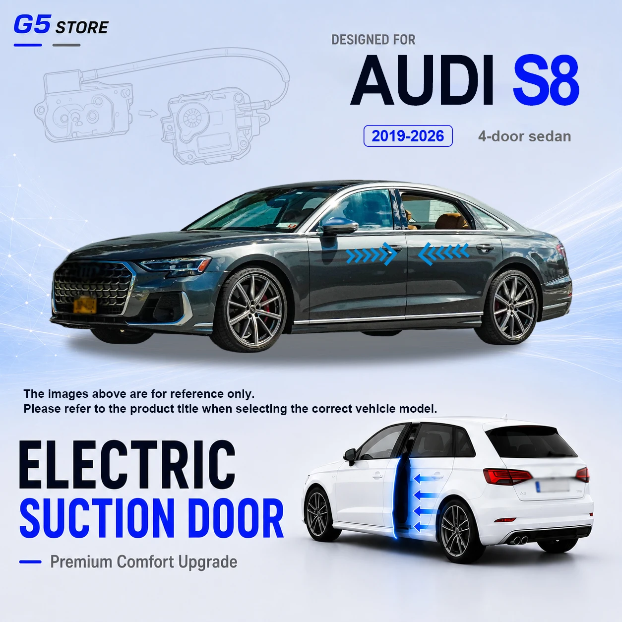 For Audi S8 D5 Typ 4N 2019-2026 Car Electric Suction Door Power-assisted Closing Door Soft-close Function
For Audi S8 D5 Typ 4N 2019-2026 Car Electric Suction Door Power-assisted Closing Door Soft-close Function