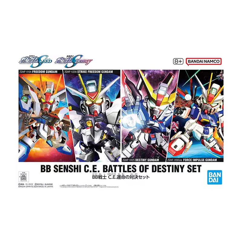 Bandai Gundam Bb Warrior Series Cee The Showdown Set of Fate Assembly Model Kit Kids Gifts Toy Collection Action Figure Model
Bandai Gundam Bb Warrior Series Cee The Showdown Set of Fate Assembly Model Kit Kids Gifts Toy Collection Action Figure Model