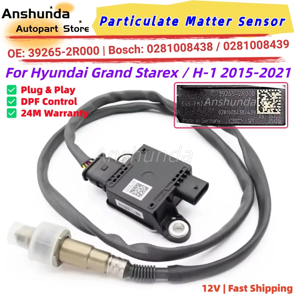 OE Fit PM Sensor 39265-2R000 0281008438 0281008439 for Hyundai Tucson Kia Sportage 2018-2021 1.6 CRDi DPF Regeneration
OE Fit PM Sensor 39265-2R000 0281008438 0281008439 for Hyundai Tucson Kia Sportage 2018-2021 1.6 CRDi DPF Regeneration