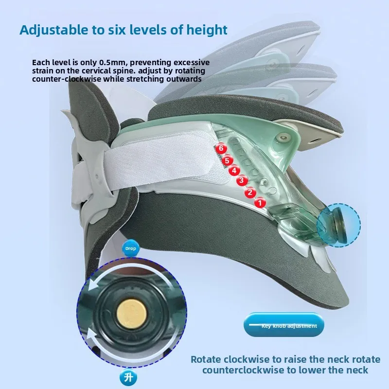 NEW 6 Level Height Adjustable Cervical Traction Device Posture Corrector Cervical Collar Neck Brace Support Neck Pain Relief
NEW 6 Level Height Adjustable Cervical Traction Device Posture Corrector Cervical Collar Neck Brace Support Neck Pain Relief
