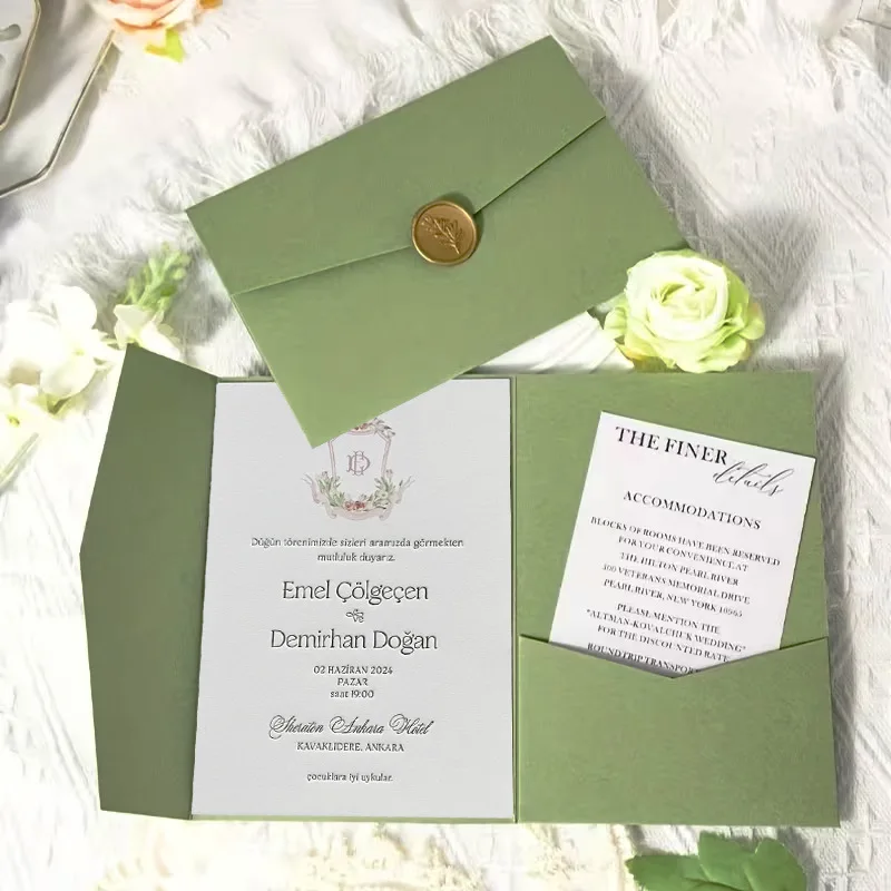 10pcs/lot Tri-fold Envelopes Green 18x13cm for Wedding Invitation Postcard Giftbox Bag Packaging Storage High-grade 250g Paper
10pcs/lot Tri-fold Envelopes Green 18x13cm for Wedding Invitation Postcard Giftbox Bag Packaging Storage High-grade 250g Paper