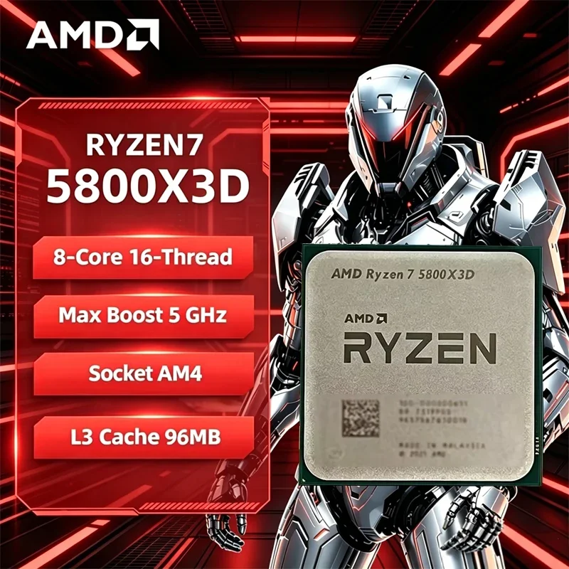 AMD R7 5800X3D Ryzen 7 Gaming Processor New Ryzen 5000 Series 5 GHz 8-Core 16-Thread CPU Processor DDR4 96 MB 105W Loose Pie
AMD R7 5800X3D Ryzen 7 Gaming Processor New Ryzen 5000 Series 5 GHz 8-Core 16-Thread CPU Processor DDR4 96 MB 105W Loose Pie