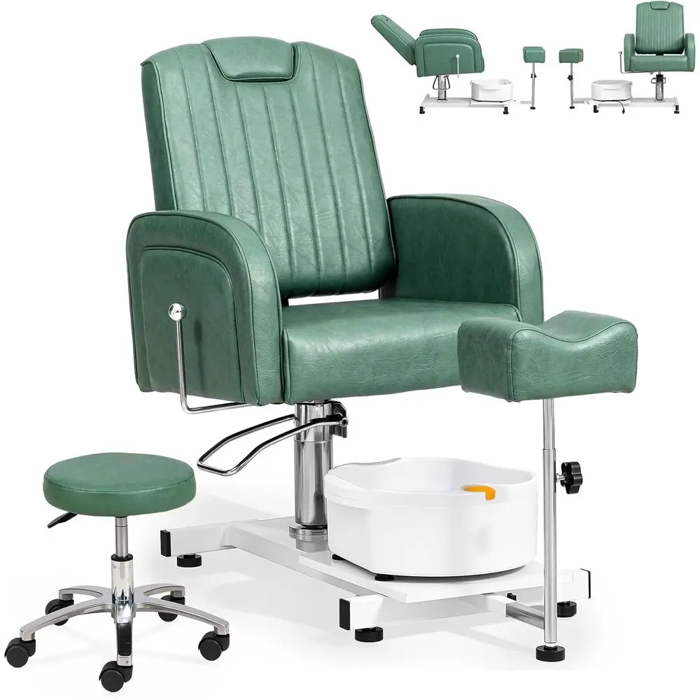 Pedicure Chair No-Plumwith Bubble oot Bath & Stool, 360° Rotation Hydraulic Adjustable Seat or Nail Tech Beauty Sn & Home Use(Gr
Pedicure Chair No-Plumwith Bubble oot Bath & Stool, 360° Rotation Hydraulic Adjustable Seat or Nail Tech Beauty Sn & Home Use(Gr