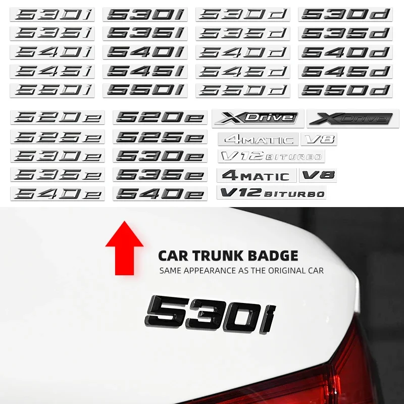 3D Car Trunk Emblem Logo Badge For BMW M Lettering 518i 520i 525i 528i 520d 525d 535e 540e 545e 550i Letters Sticker Accessories
3D Car Trunk Emblem Logo Badge For BMW M Lettering 518i 520i 525i 528i 520d 525d 535e 540e 545e 550i Letters Sticker Accessories