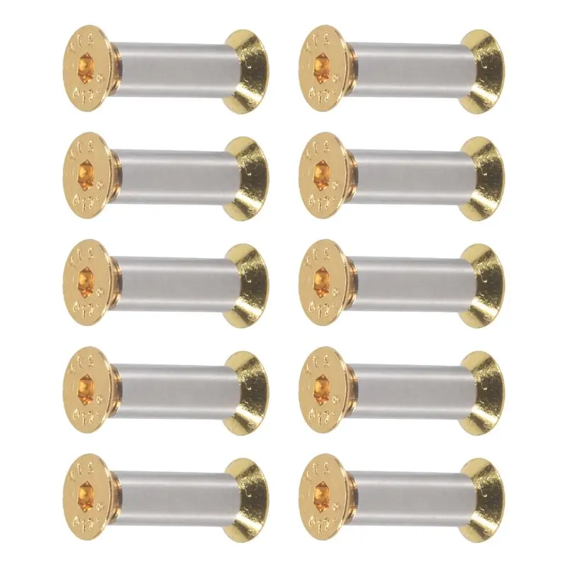 AEE6-10 Packs Knife Handle Screws Rivets Bolts Fasteners, Gold Hex Flat Head Screws, Knives Maker Screws
AEE6-10 Packs Knife Handle Screws Rivets Bolts Fasteners, Gold Hex Flat Head Screws, Knives Maker Screws