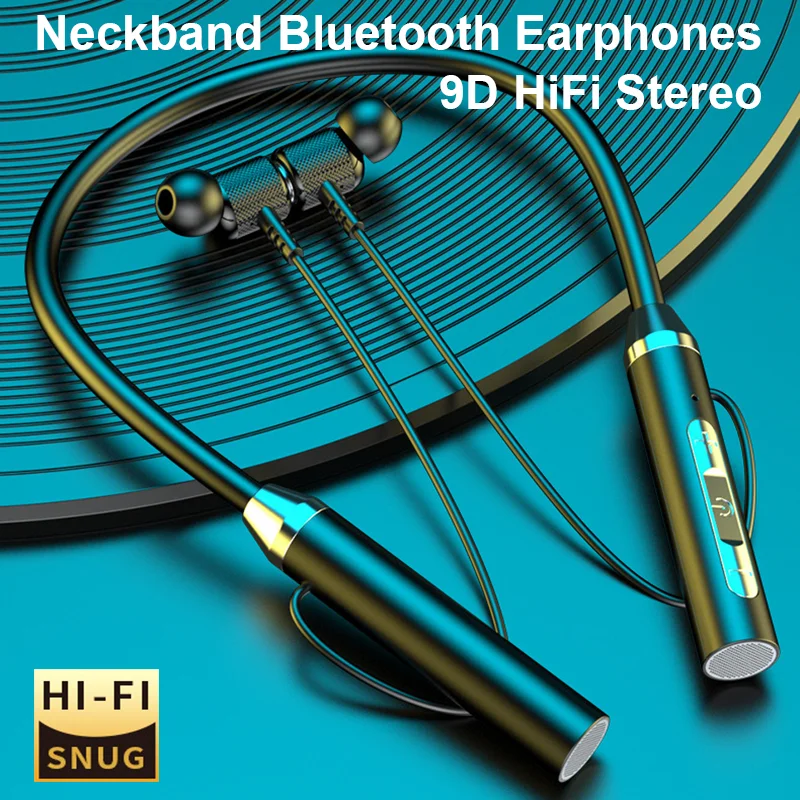 Neckband Bluetooth Earphones Wireless Headphones Silicone Neckband Bluetooth Earphones HiFi 9D Stereo Headset Magnetic Earbuds
Neckband Bluetooth Earphones Wireless Headphones Silicone Neckband Bluetooth Earphones HiFi 9D Stereo Headset Magnetic Earbuds