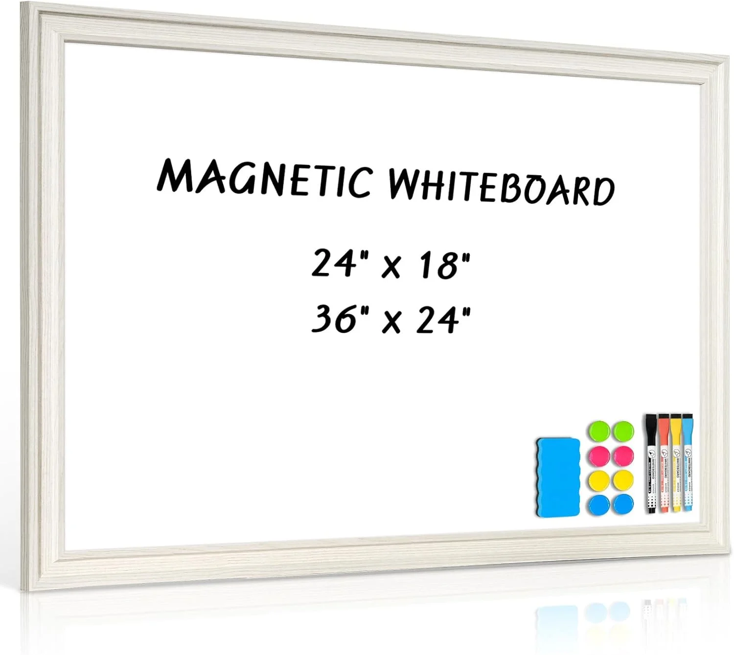 36x24 Inch Magnetic Dry Erase Board with Vintage Wood Frame, Hanging Whiteboard for Home Office School
36x24 Inch Magnetic Dry Erase Board with Vintage Wood Frame, Hanging Whiteboard for Home Office School