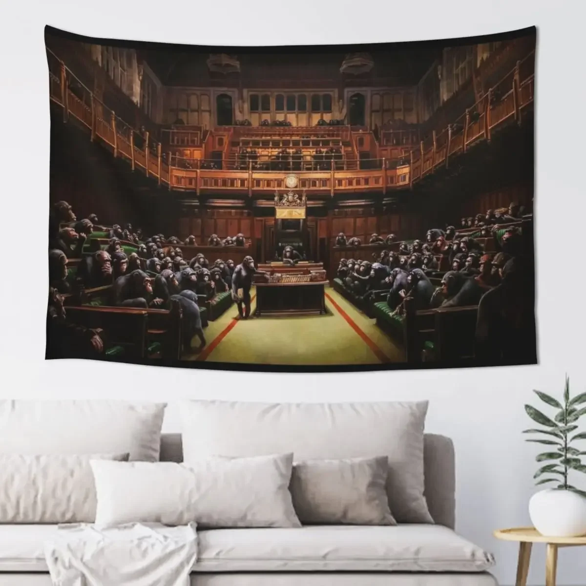 Devolved Parliament - Banksy Tapestry Room Decorations Aesthetic Decorative Wall Decoration Home Tapestry
Devolved Parliament - Banksy Tapestry Room Decorations Aesthetic Decorative Wall Decoration Home Tapestry