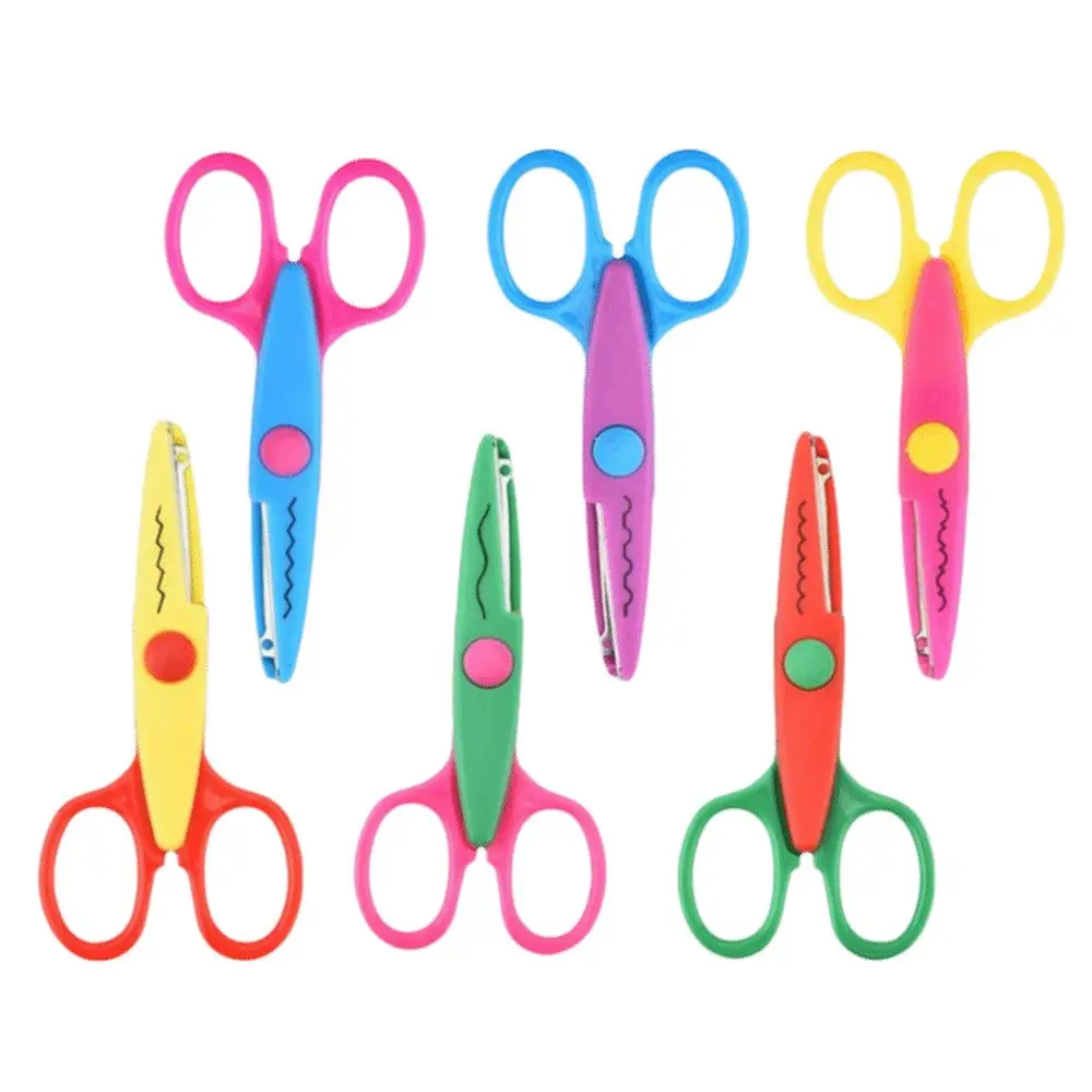 1/6PCS DIY Color Lace Scissors Comfortable Hand Wavy Pattern Paper Cuttings Scissors Small Round Head Stationery Paper Cutter
1/6PCS DIY Color Lace Scissors Comfortable Hand Wavy Pattern Paper Cuttings Scissors Small Round Head Stationery Paper Cutter