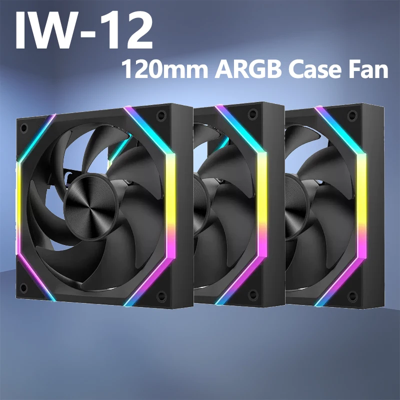 ICE Whale IW-12 Computer Chassis Fan 5V 3PIN ARGB 4PIN PWM 61.5CFM/2000RPM 120mm Cooling Fan
ICE Whale IW-12 Computer Chassis Fan 5V 3PIN ARGB 4PIN PWM 61.5CFM/2000RPM 120mm Cooling Fan