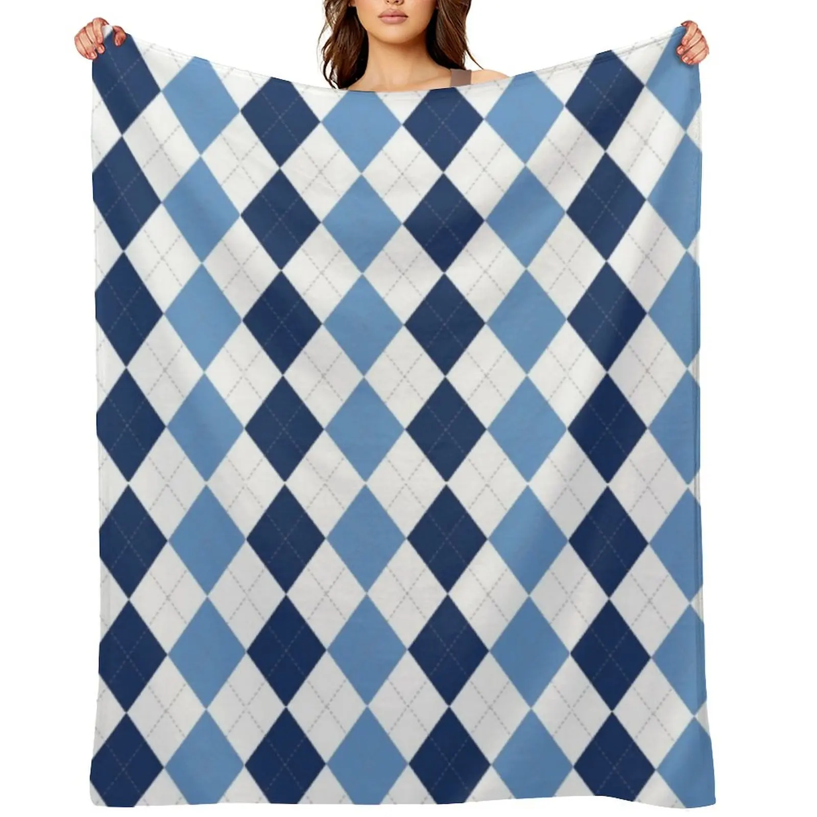 Navy/Carolina Argyle Throw Blanket Beautifuls Softest wednesday Warm Blankets
Navy/Carolina Argyle Throw Blanket Beautifuls Softest wednesday Warm Blankets