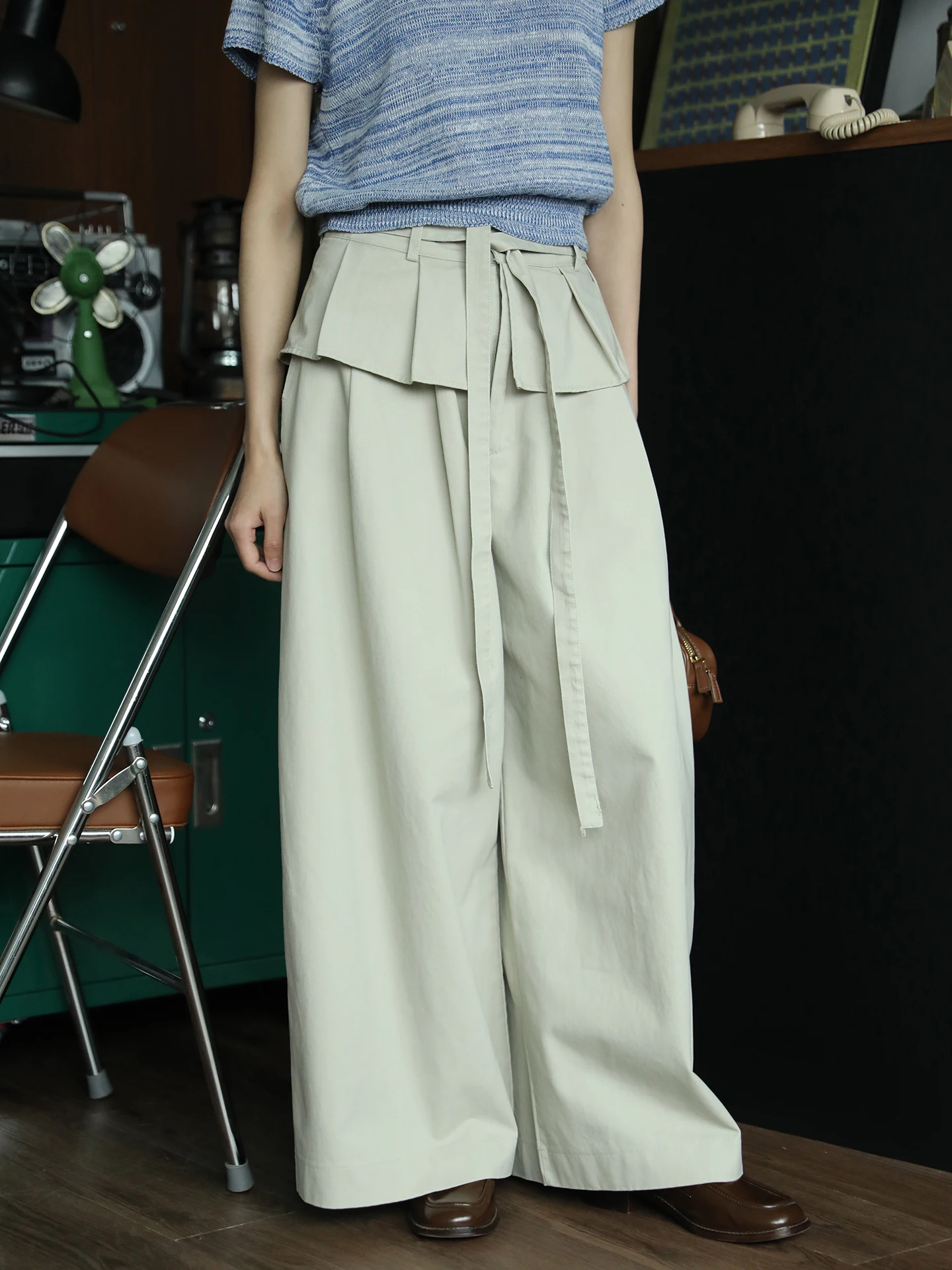 High Waist Wide Leg Pants Women's Casual Design Slimming Belted Loose Straight Leg Trousers Spring Season Comfortable Cotton
High Waist Wide Leg Pants Women's Casual Design Slimming Belted Loose Straight Leg Trousers Spring Season Comfortable Cotton