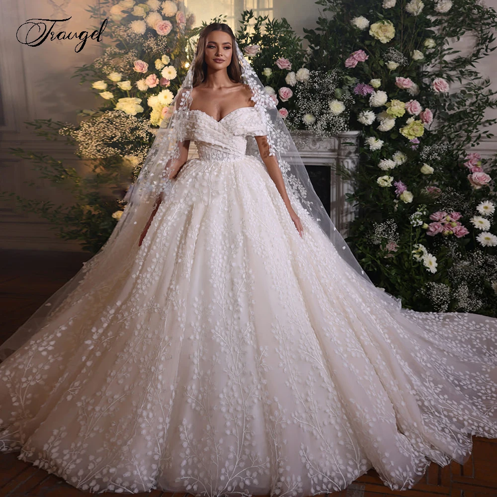 Traugel Ball Gown Princess Wedding Dresses Sweetheart Off The Shoulder Vestido De Novia Lace Embroidery Appliques Robe De Mariee
Traugel Ball Gown Princess Wedding Dresses Sweetheart Off The Shoulder Vestido De Novia Lace Embroidery Appliques Robe De Mariee
