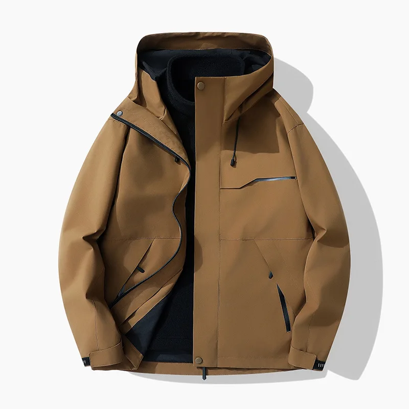 Мужская и женская зимняя куртка «три в одном», комплект из двух предметов, съемная ветрозащитная водонепроницаемая теплая и толстая лыжная рабочая одежда
Мужская и женская зимняя куртка «три в одном», комплект из двух предметов, съемная ветрозащитная водонепроницаемая теплая и толстая лыжная рабочая одежда