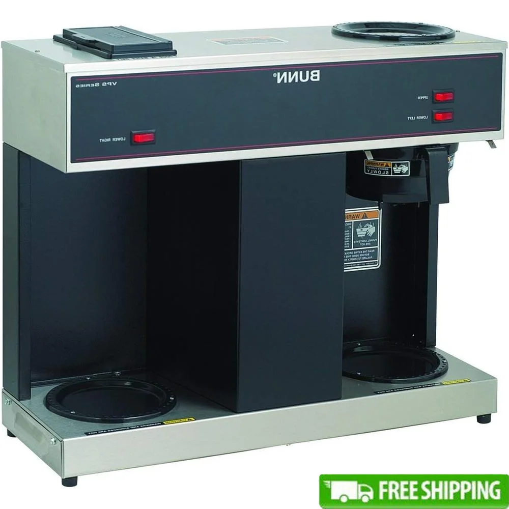 12-Cup Commercial Drip Coffee Brewer with Three Warming Stations Ideal Restaurants Offices Cafes 120V
12-Cup Commercial Drip Coffee Brewer with Three Warming Stations Ideal Restaurants Offices Cafes 120V