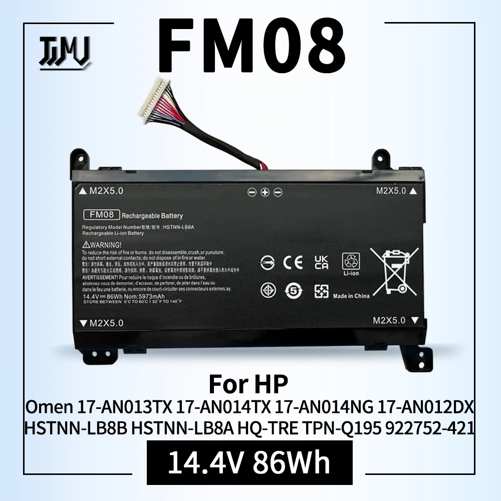 FM08 Аккумулятор для ноутбука HP OMEN 17-an013TX 17-an014TX TPN-Q195 HSTNN-LB8B TPN-Q195 922976 -855 922752 -421 922976 -855 922977 -855
FM08 Аккумулятор для ноутбука HP OMEN 17-an013TX 17-an014TX TPN-Q195 HSTNN-LB8B TPN-Q195 922976 -855 922752 -421 922976 -855 922977 -855