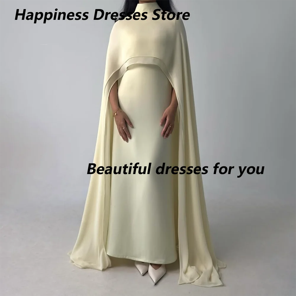 Elegant Light Yellow Evening Dress Customized Cape Sleeve High Neck Pleat A Line Chiffon Formal Party Dress Woman Long Prom Gown
Elegant Light Yellow Evening Dress Customized Cape Sleeve High Neck Pleat A Line Chiffon Formal Party Dress Woman Long Prom Gown