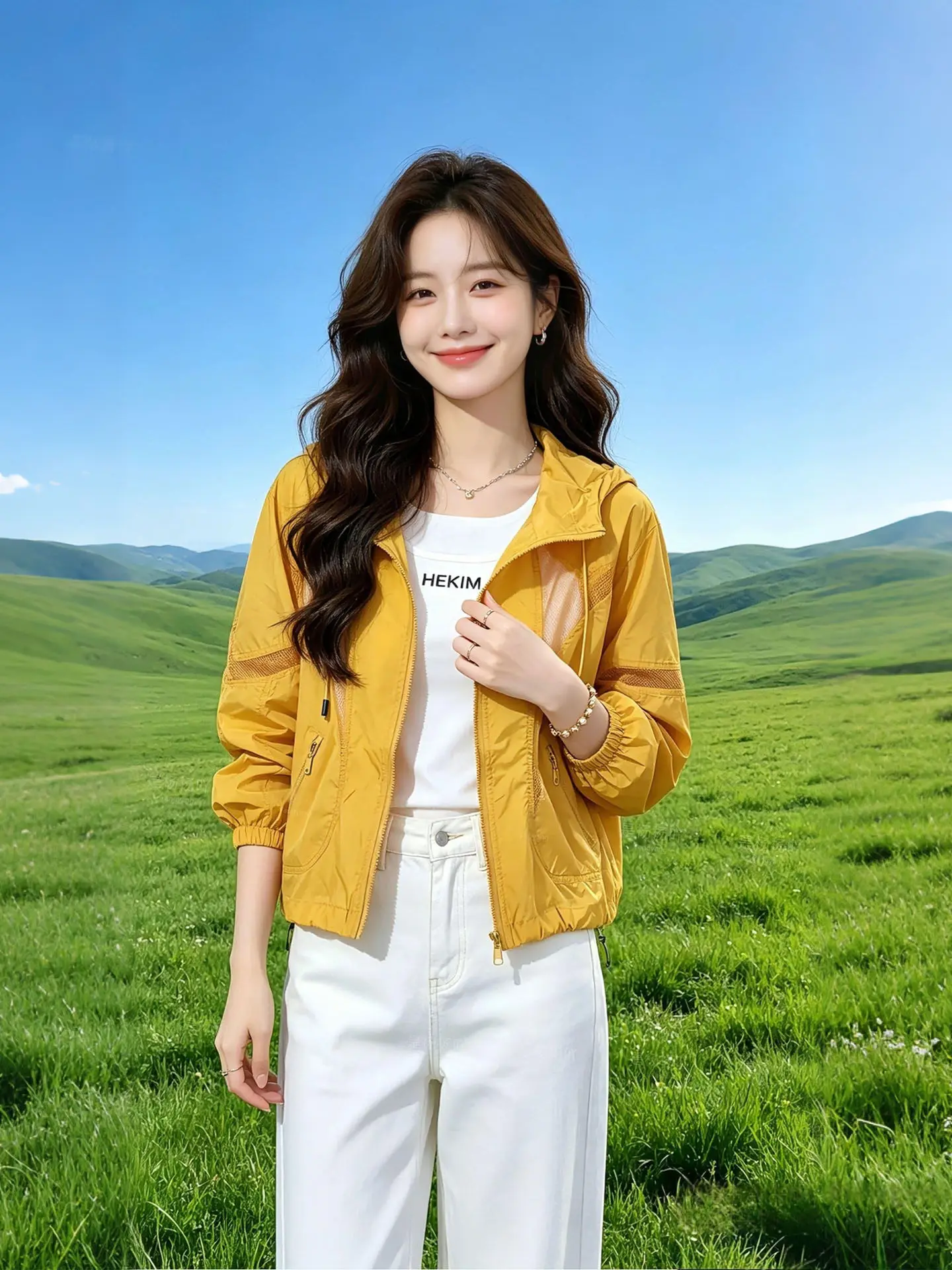 Women's Fashionable Yellow Sun Protection Coat with Hood for Commuting Summer 2026 Breathable Loose Fit Long Sleeve Zipper
Women's Fashionable Yellow Sun Protection Coat with Hood for Commuting Summer 2026 Breathable Loose Fit Long Sleeve Zipper