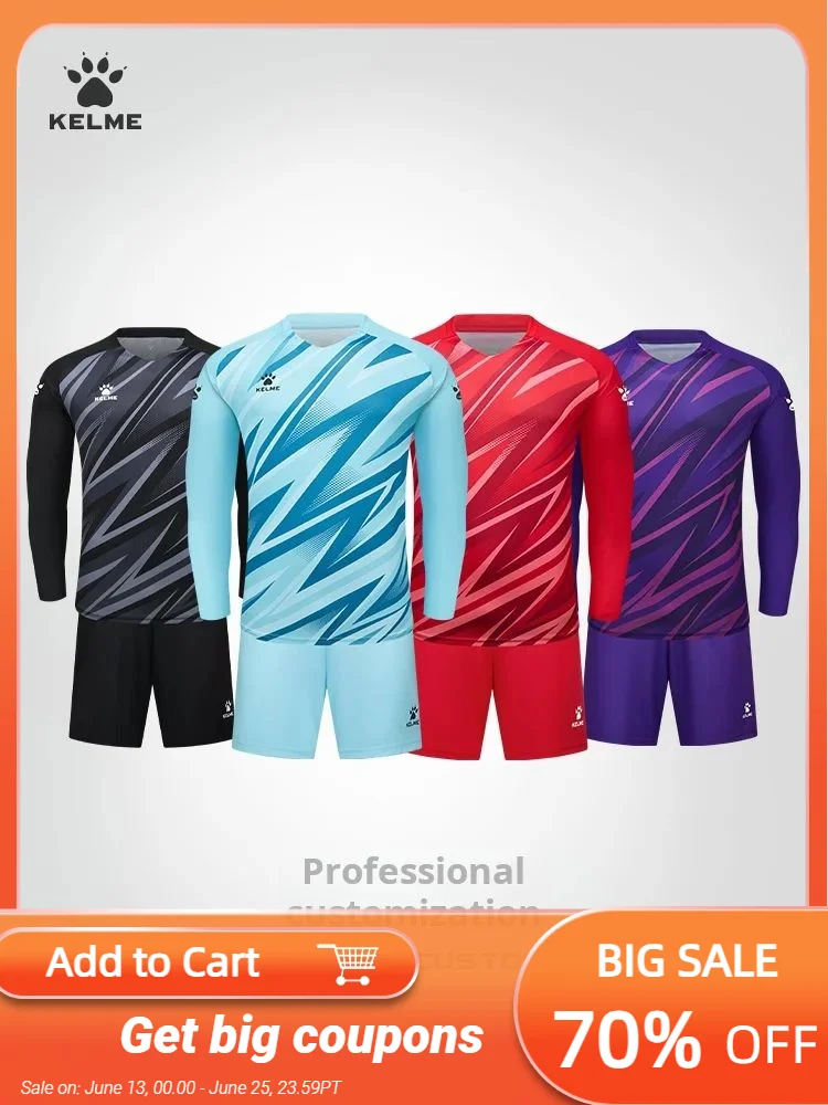 Kelme Football Goalkeeper Set Men's Adult Goalkeeper Clothing Children's Long Sleeve Soccer Jersey Training Custom
Kelme Football Goalkeeper Set Men's Adult Goalkeeper Clothing Children's Long Sleeve Soccer Jersey Training Custom