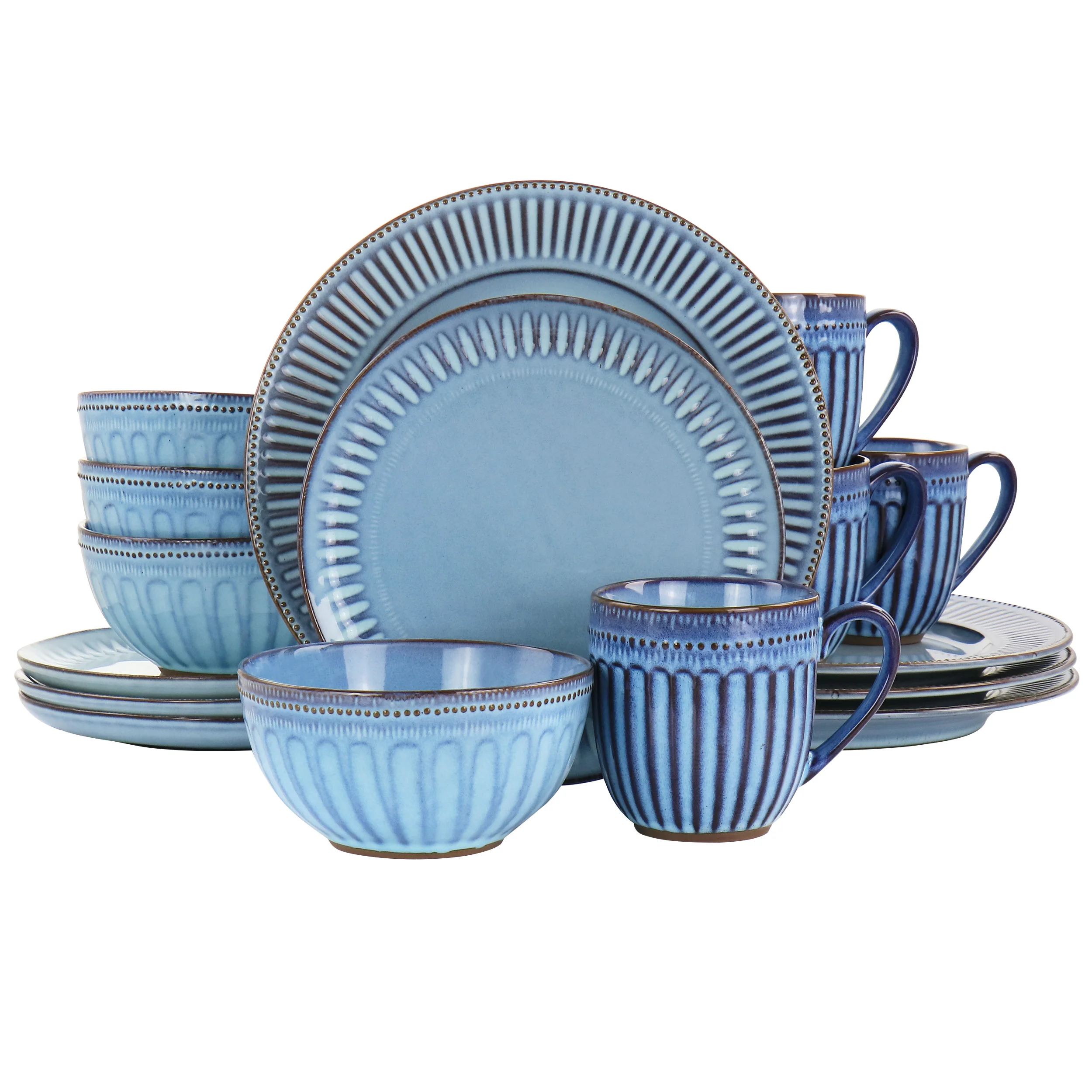 Blue Stoneware Dinnerware Set, 16-Piece, Elegant Tableware for Home Use
Blue Stoneware Dinnerware Set, 16-Piece, Elegant Tableware for Home Use