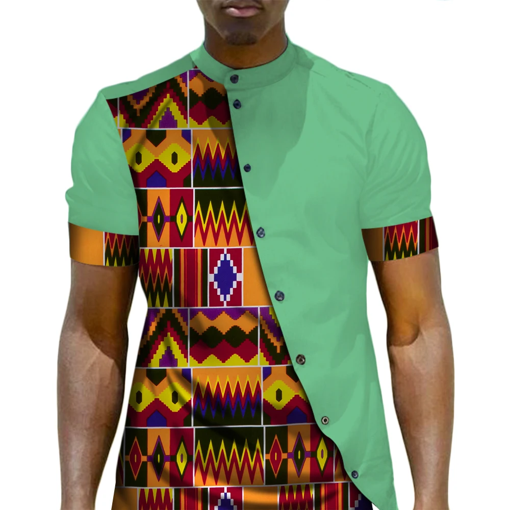 Men African Clothing Dashiki Men Top Shirt Bazin Riche African Men Clothes 100% Cotton Print Patchwork Button Top Shirt WYN22
Men African Clothing Dashiki Men Top Shirt Bazin Riche African Men Clothes 100% Cotton Print Patchwork Button Top Shirt WYN22