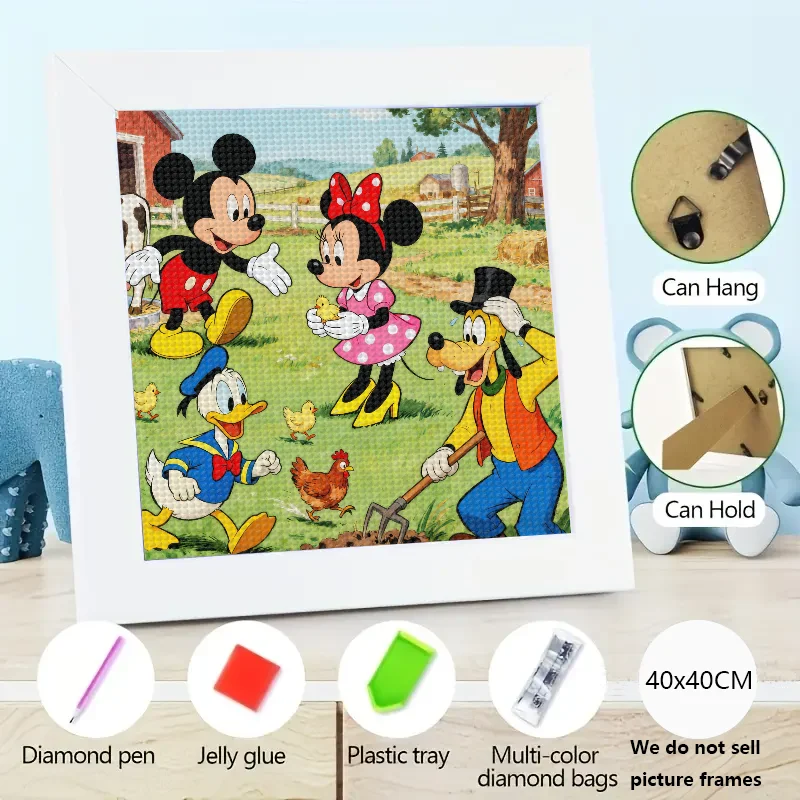 5D DIY комплект алмазной живописи Дисней Микки Минни Дональд Гуфи Happy Farm Friends мультфильм сцена полная дрель вышивка стразами
5D DIY комплект алмазной живописи Дисней Микки Минни Дональд Гуфи Happy Farm Friends мультфильм сцена полная дрель вышивка стразами