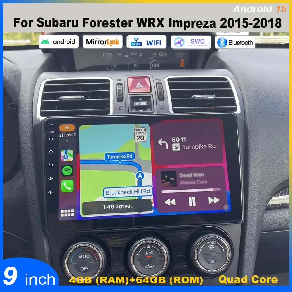 9-дюймовая автомагнитола для Subaru Forester WRX Impreza 2015-2018 с GPS-навигацией, Carplay/Android Auto, Android 15, 4 ГБ+64 ГБ
9-дюймовая автомагнитола для Subaru Forester WRX Impreza 2015-2018 с GPS-навигацией, Carplay/Android Auto, Android 15, 4 ГБ+64 ГБ